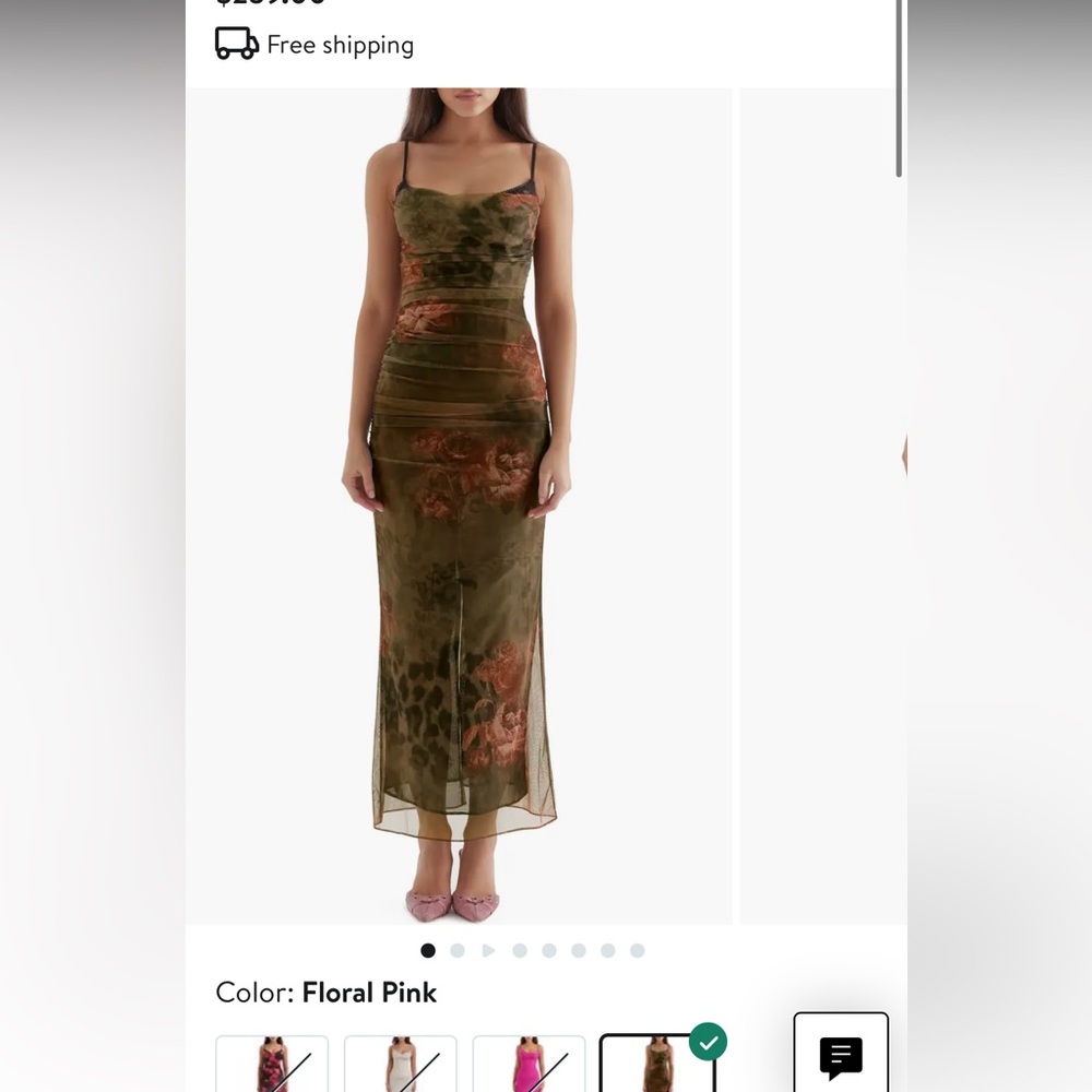 House of CB: Nalini Mesh Corset Cocktail Dress